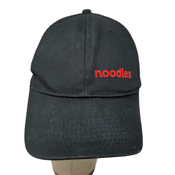 Unbranded Men's Strapback Mesh Back Hat Black OSFA Noodles Love Life Logo - Picture 1 of 13